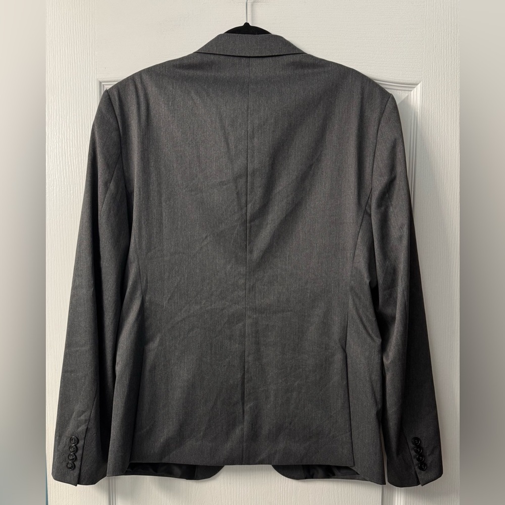 Zara Men's Dark Gray Lined Blazer - Picture 2 of 6